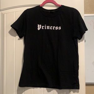 “Princess” t-shirt.